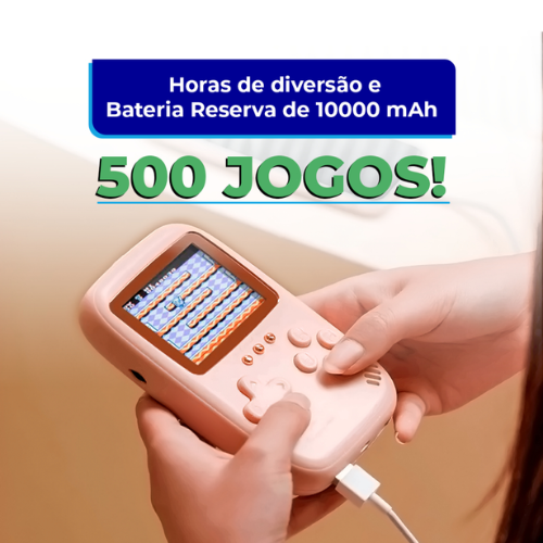 Mini vídeo game retro portátil +500 Jogos para se divertir!